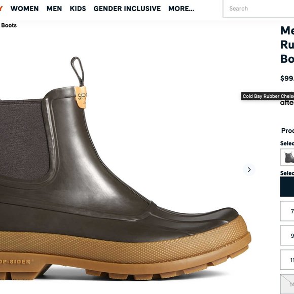 Sperry Men's Cold Bay Chelsea Boot - Sz 8.5 Brown/Gum NWOT - Picture 10 of 10